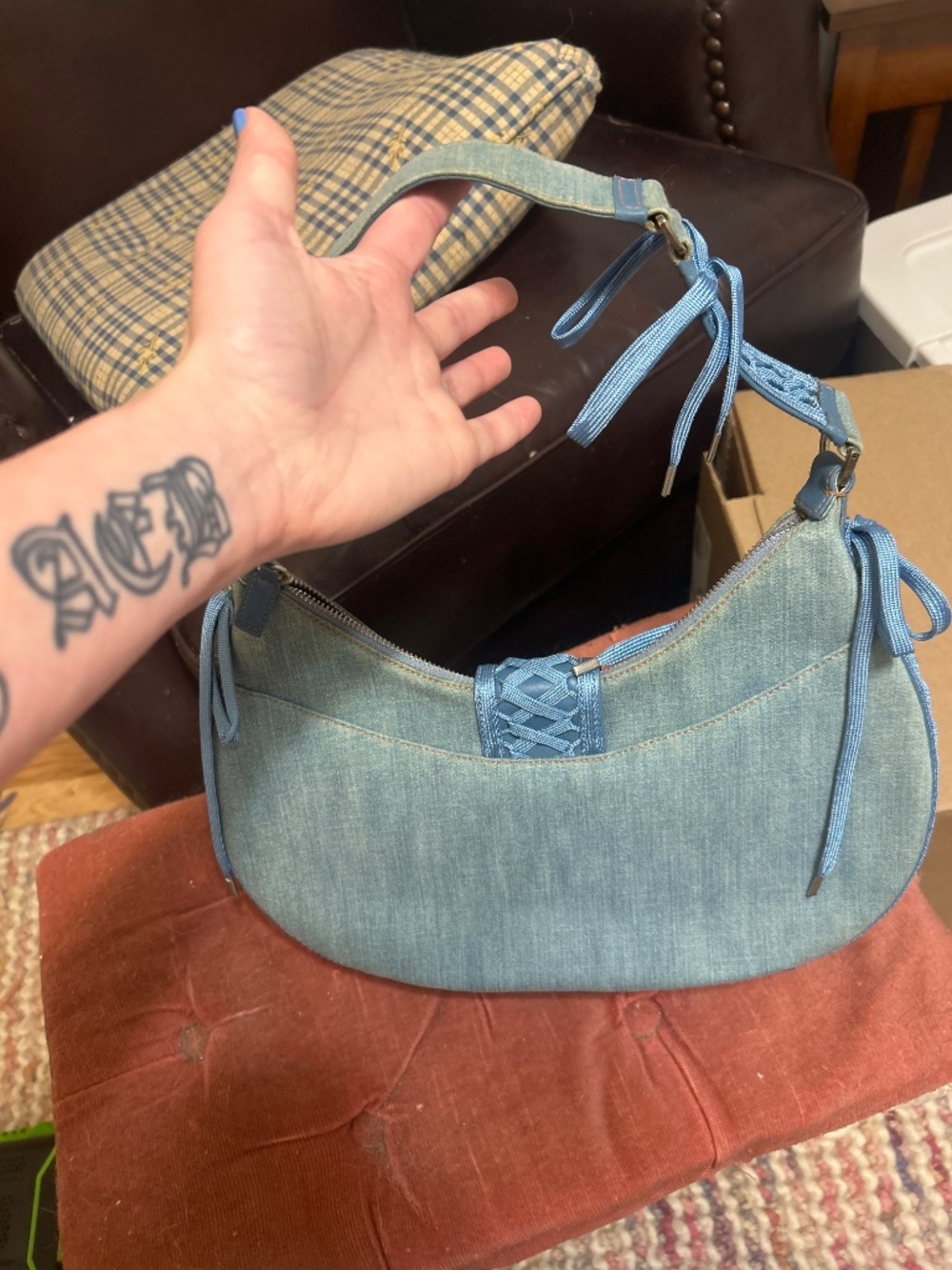 Y2k Dior lace bag denim - Picture 3 of 4